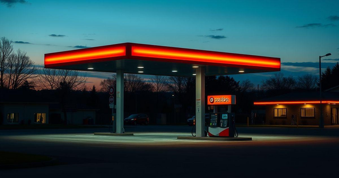 Luminária para Posto de Gasolina: Como Escolher a Iluminação Ideal para Segurança e Visibilidade