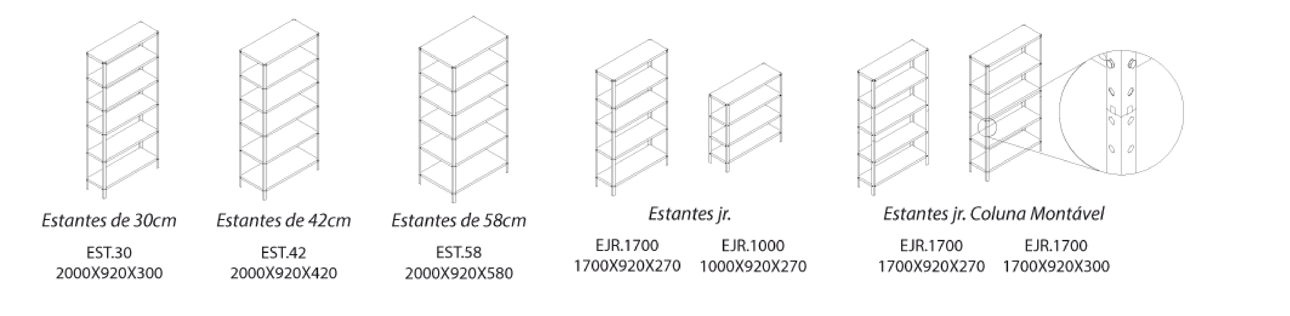 Estantes de Aço