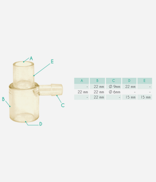 Conector Reto com Saída Lateral