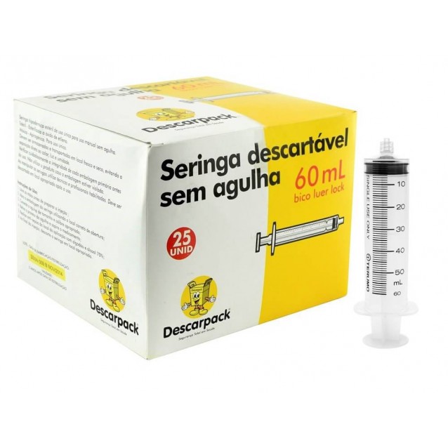 60ml - DESCARPACK - Bico luer lock